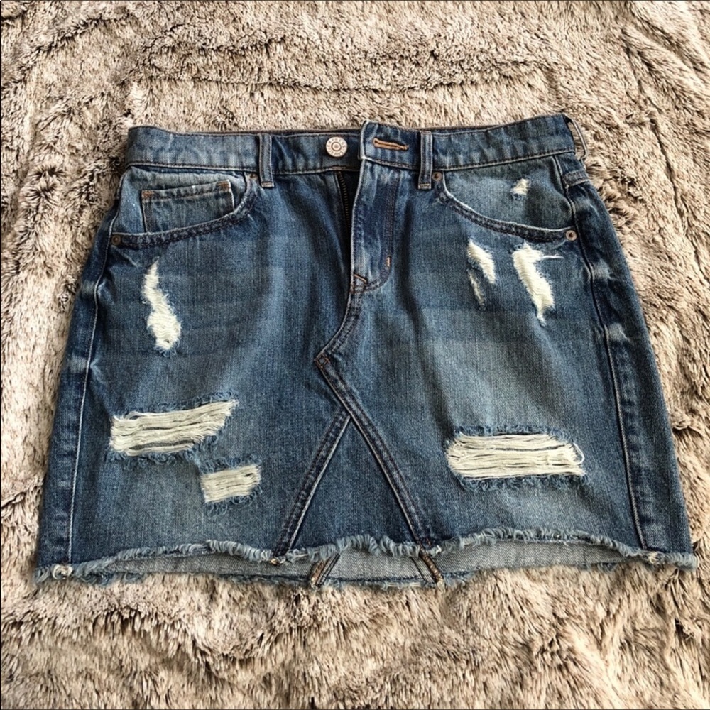NWT express jean mini skirt